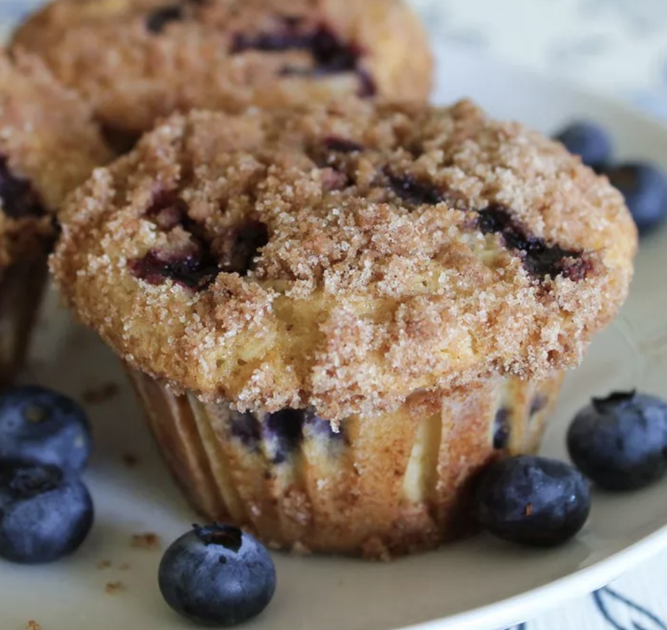 Muffin de Blueberry (mirtilo) muito fofinho e saboroso