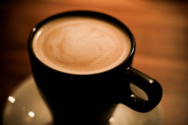 Café com leite cremoso