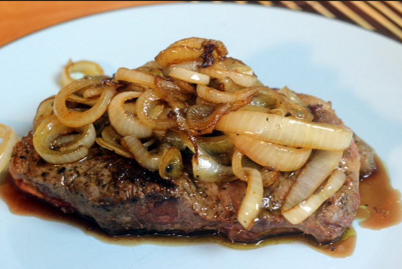 Bife Acebolado (Sirloin Steak with Caramelized Onion)