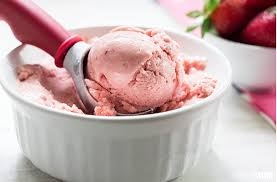 sorvete de morango fit