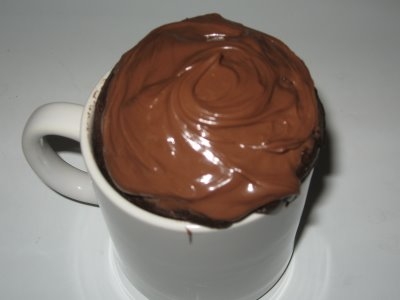 Bolo de chocolate de caneca