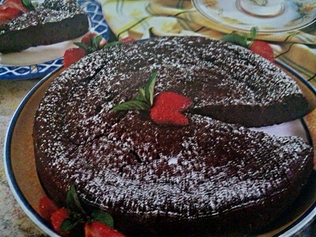 Cake de Chocolate com Morangos
