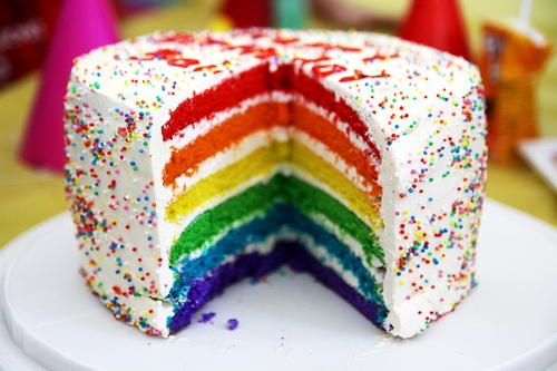 Rainbow Cake (Bolo arco iris)